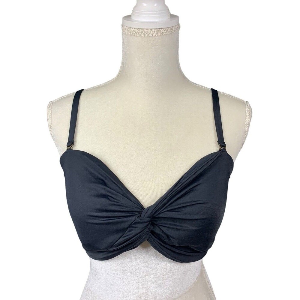 Andie Swim The Capri Bikini Top Women's Size XL Black Resort Wear Vacation Beach